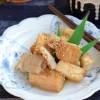 れんこんと厚揚げ豆腐の味噌煮込み【作りおき】