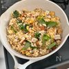 【梅しそちくわの和風だし炒飯】パパッと簡単！の工程4