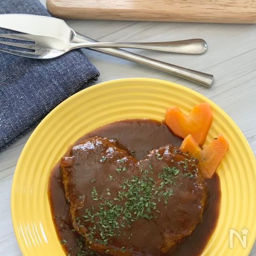 ハートの煮込み豆腐ハンバーグ バレンタインに レシピサイトnadia ハートの煮込み豆腐ハンバーグ バレンタインに レシピサイトnadia