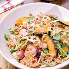 【かぼちゃと蓮根の濃厚和風ごまだれサラダ】食感が最高♡