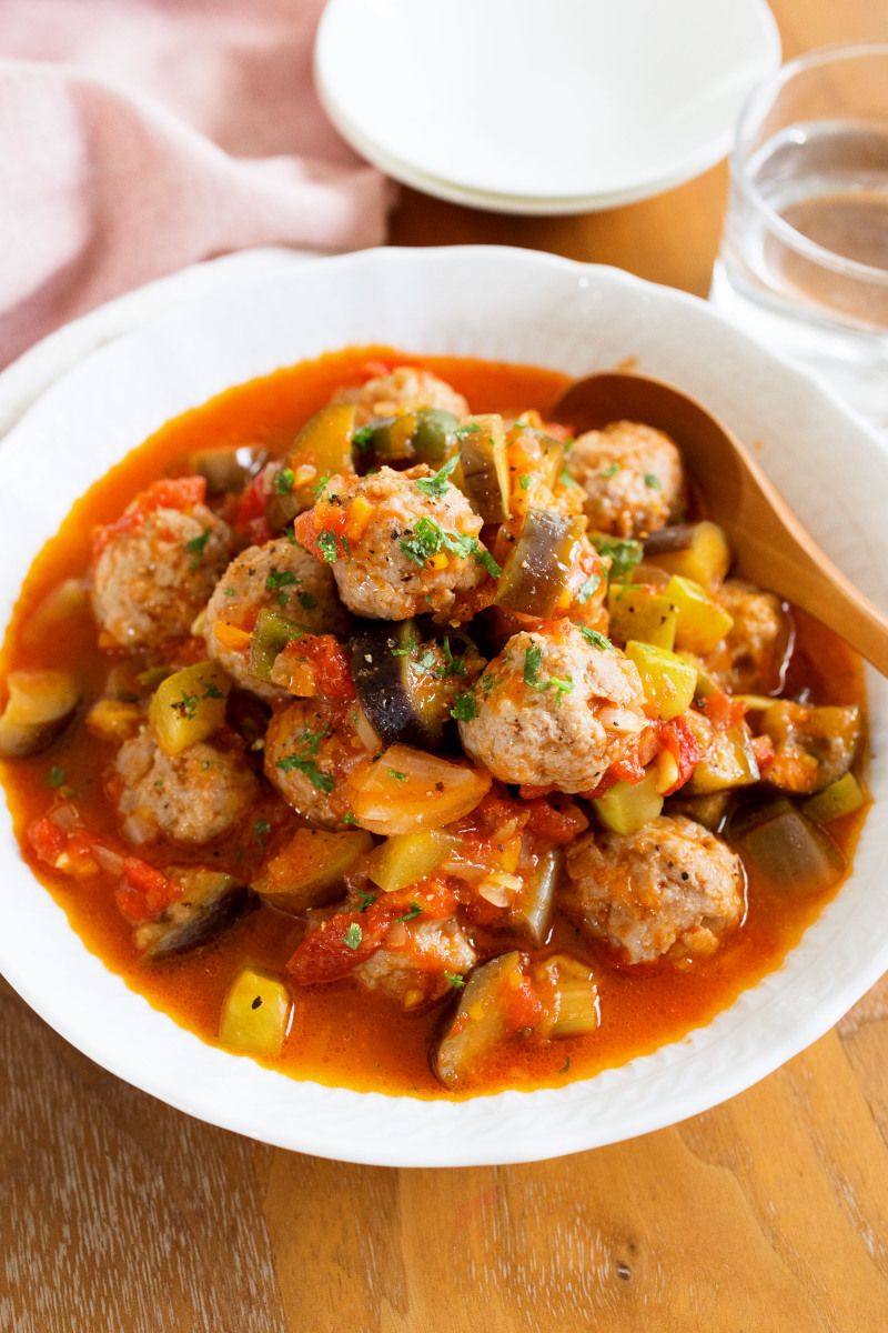 ズッキーニのミートボールのレシピ