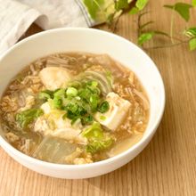 【白菜とえのきの鶏たま豆腐】包丁いらず♪