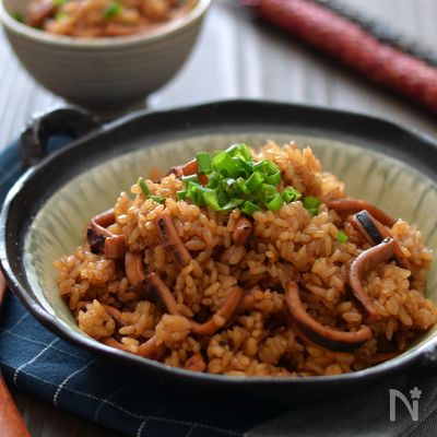鍋炊きイカ飯