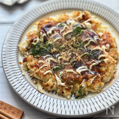 ふわっと軽い【米粉のお好み焼き】