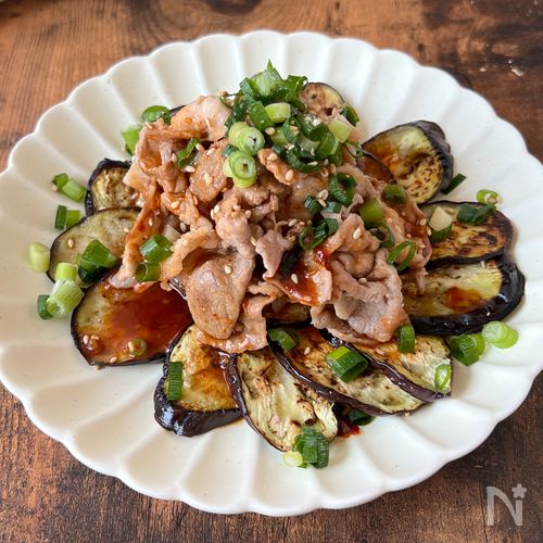 ご飯が進む!ピリ辛【焼きなすよだれ豚】