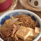 新玉ねぎと豚こまの肉豆腐【節約・作り置き】