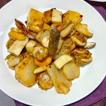 ボイルホタテとエリンギと長芋のバター醤油炒め！