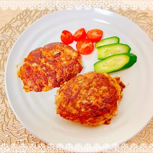 にゃ〜むずの作ってみた!投稿(【照り焼き和風お豆腐バーグ】ワンパン&包丁不要☆１食150円)