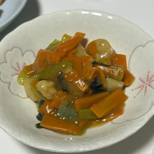 しんやの作ってみた!投稿(帆立とちんげん菜の中華炒め)
