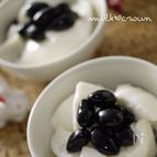 黒豆の牛乳プリン＊のせるだけ