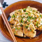 冷めても美味しい♪『むね肉の新たまたっぷり香味だれがけ』