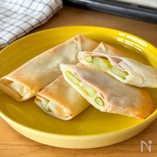 揚げずにサクッ! アスパラベーコンチーズ春巻き