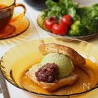 抹茶アイスとあんこきなこサンド
