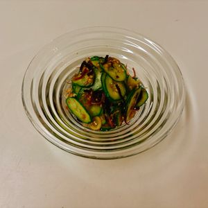 りんの作ってみた!投稿(きゅうりとみょうがのやみつき和え)