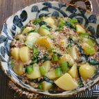じゃがいもと小松菜とひき肉のとろみ煮