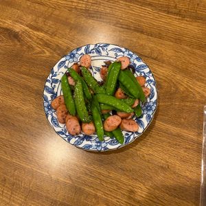 MOTOの作ってみた!投稿(【さやえんどうのペペロンチーノ風】)