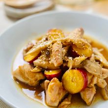 【鶏肉と舞茸とさつまいもの甘酢炒め】ご飯がススム絶品おかず♪