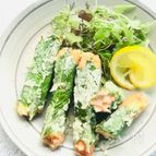 揚げない大葉巻きチーズサーモン竜田揚げ