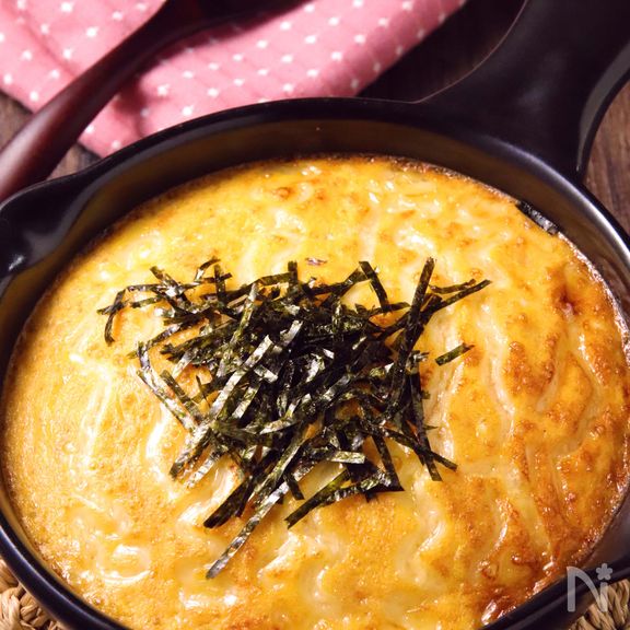 トースターで簡単♪豆腐明太のふわふわ卵焼き