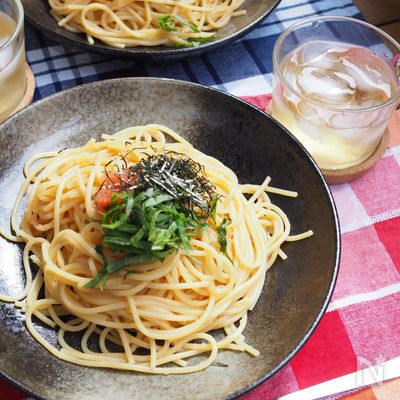 めんつゆで簡単!和風明太子パスタ♪