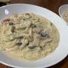 ぽちゃこの作ってみた!投稿(おすすめ♡ベーコンとしめじの和風カルボナーラうどん)