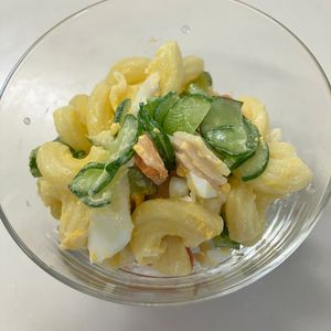 (・∀・)コロンの作ってみた!投稿(基本のマカロニサラダ。保存必須のほめられレシピ)