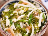 めかぶとえのきと長芋の♪ネバネバコリコリ梅ポン和え🎐