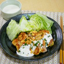 豚ヒレ肉のピカタ（シーザーソースかけ）