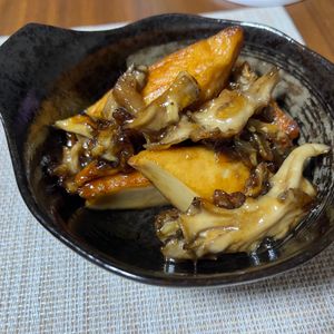ぽちゃこの作ってみた!投稿(お魚厚揚げと舞茸のしょうが照り焼き【#作り置き#お弁当】)