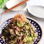 やみつき必須！夏野菜とサバ缶と薬味のさっぱりサラダ