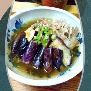 チョロリスの作ってみた!投稿(【豚バラなすのくたくた煮】レンジでOK♡簡単染みうまおかず♬)
