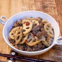 調味料比率オール1「蓮根と牛肉のきんぴら炒め」