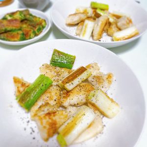 にらたまの作ってみた!投稿(むね肉de串なし塩焼き鳥【#下味冷凍#作り置き#お弁当】)