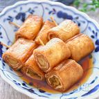 材料2つ！しみじゅわ〜！長ネギのきつね巻き煮♩簡単おつまみ