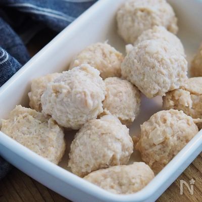長芋でシャキふわ。袋ひとつでできる基本の鶏団子【冷凍可】
