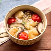 【きのことえびのアヒージョ風スープ】簡単！褒められスープ♡