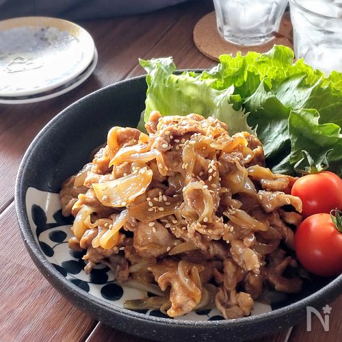 豚こま肉のオイスターソース炒め。