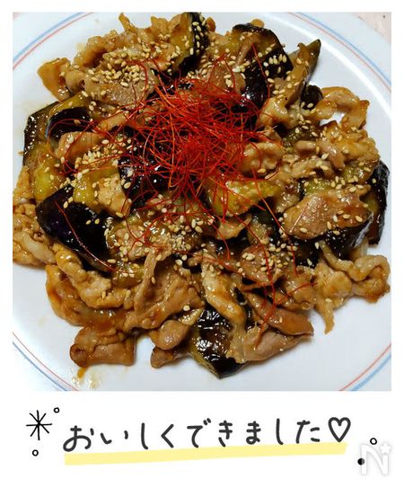 なすと豚のうま辛炒作ってみた！3