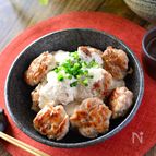 豚こまバーグのヨーグルトめんたいソース