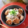 豚こまバーグのヨーグルトめんたいソース