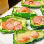 【ウインナーチーズのピーマンカップ焼き】お弁当にも◎