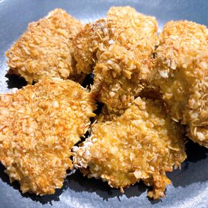 ねこまりも🐈‍⬛の作ってみた!投稿(揚げずに作る！香ばし衣で子供も完食【鮭のごまサクサク焼き】)