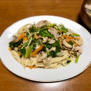 Nao★彡の作ってみた!投稿(白だしで作る♪長ねぎが美味しい焼きうどん)