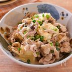 【豚肉と豆腐ときのこの豆乳ごま炒め】ボリューム満点♪