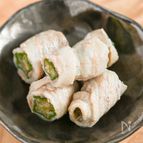 火を使わない！オクラのレンジ豚肉巻きめんつゆ漬け