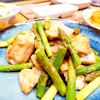 こまりこ😃の作ってみた!投稿(さっぱり美味しい♡鶏肉とアスパラの麺つゆレモンマヨ炒め)