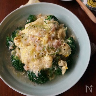 ブロッコリーのふんわりカニ玉あんかけ