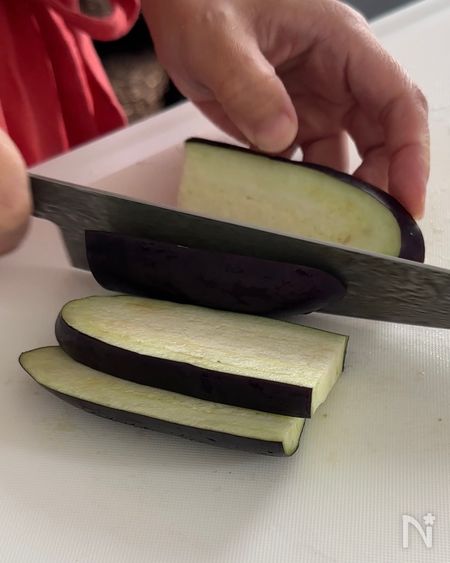 まいのごはん。さんなすの蒲焼風工程1