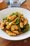『鶏むね肉とピーマンの青椒肉絲』材料2つ‼︎むね肉やわらか♡