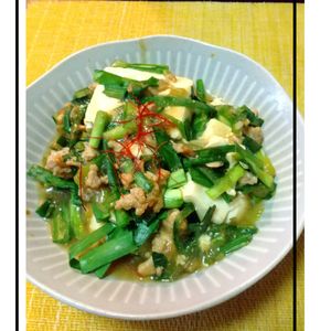 チョロリスの作ってみた!投稿(【スタミナニラ麻婆豆腐】10分でパパっと完成！)